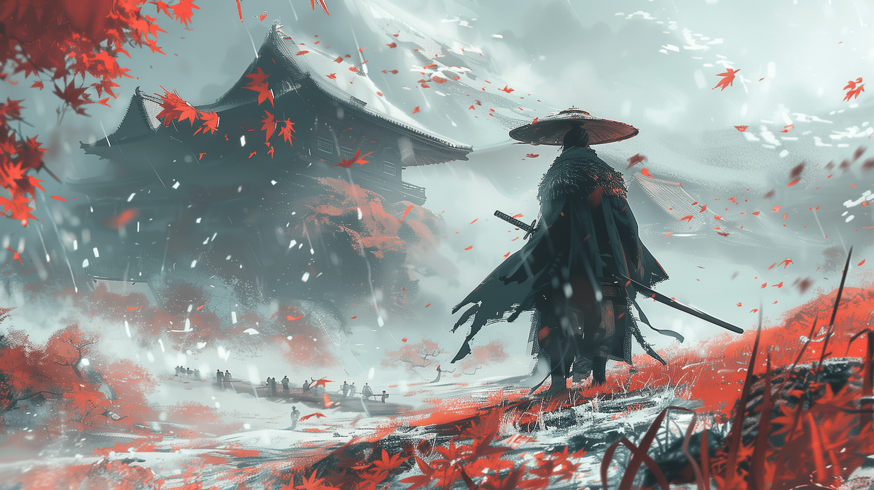 2912x1632 Fallen Samurai Wallpaper