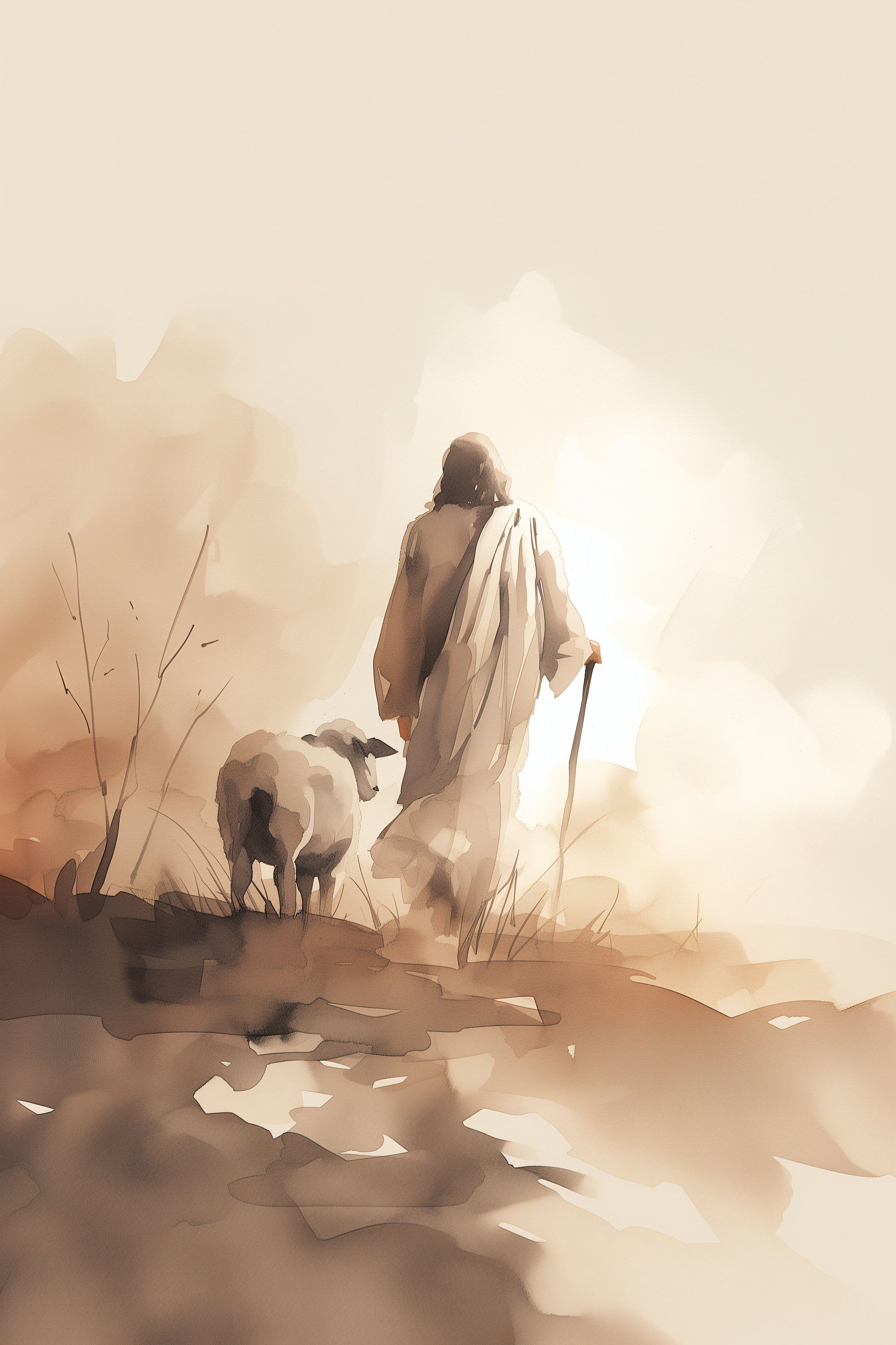 2000x3000 Lost Sheep Bible Verse Art: Christian Home Decor (digital Download)