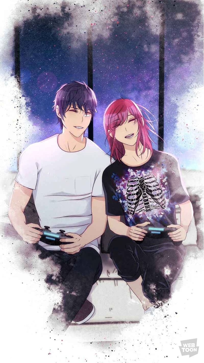 800x1422 Cute anime couple, couple playing game, couple, game, anime, HD phone wallpaper