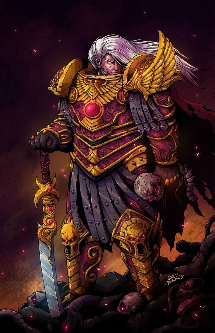 735x1137 Fulgrim by Christopher Regalario Gallery. Primaris psyker art, Fulgrim 30k art, Fulgrim wallpaper