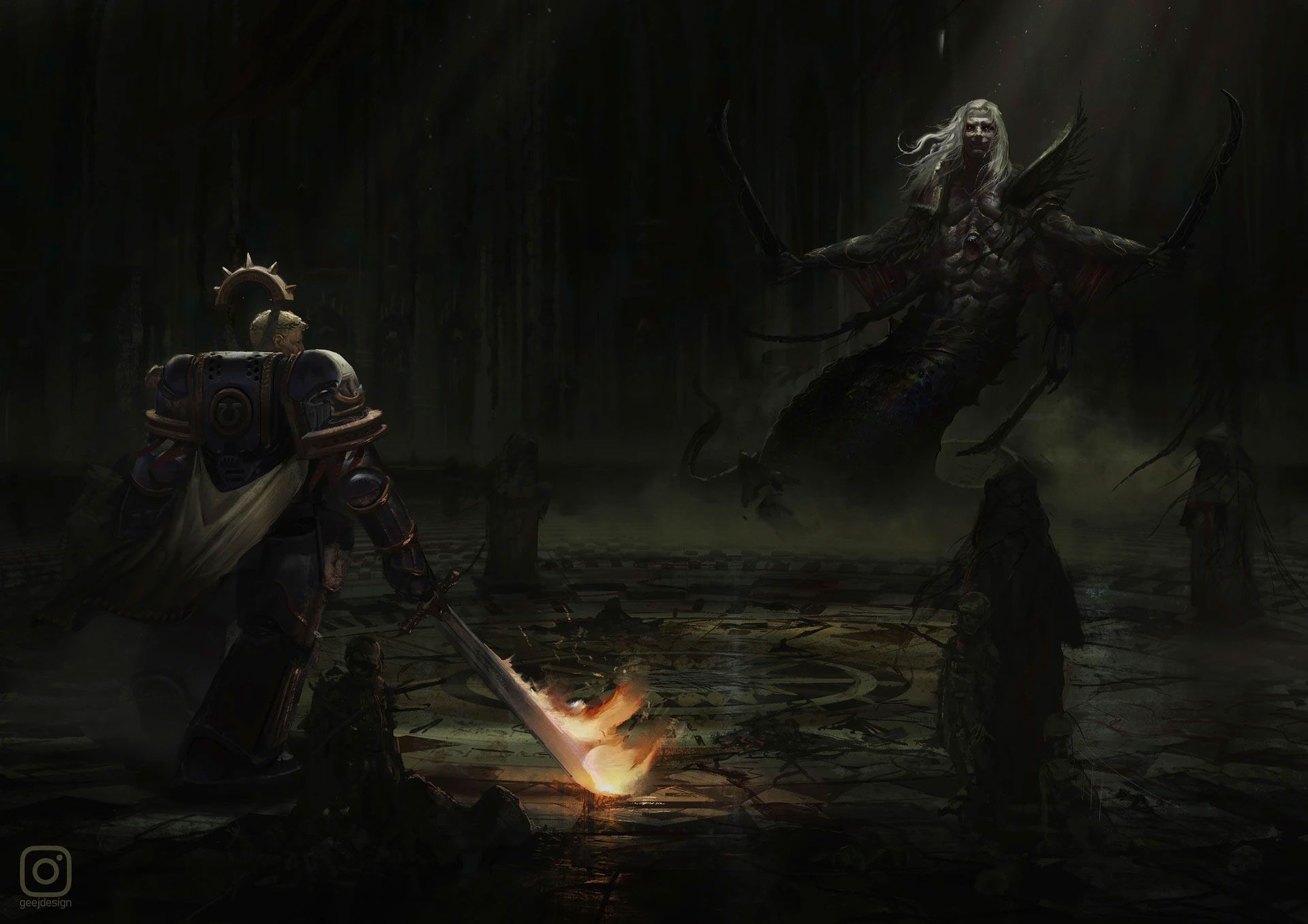 1920x1357 Fulgrim Warhammer 40K Artwork