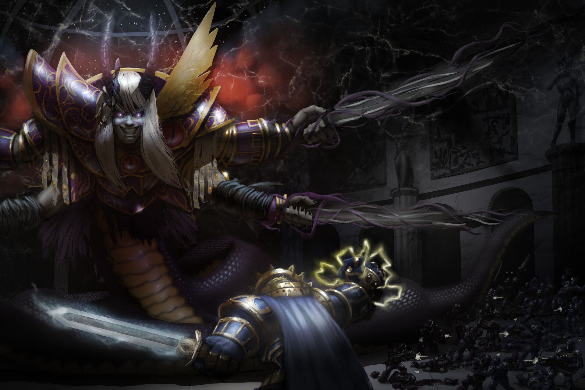 1920x1280 Fulgrim battles Guilliman