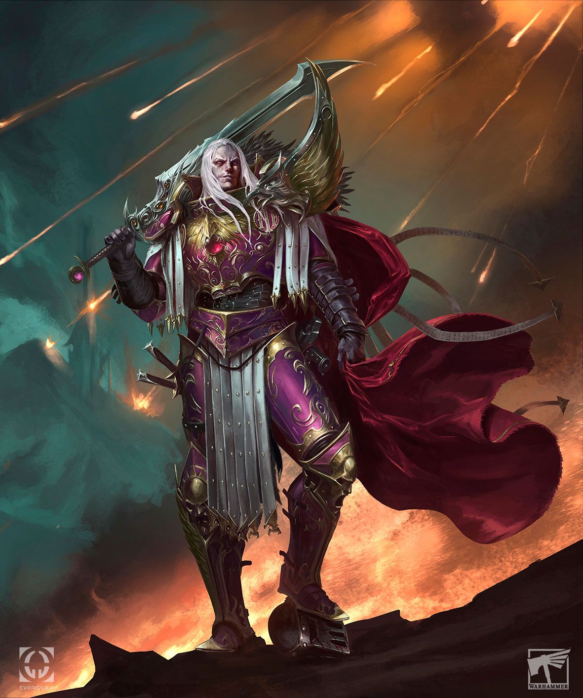 1181x1414 Fulgrim Warhammer 40K Artwork