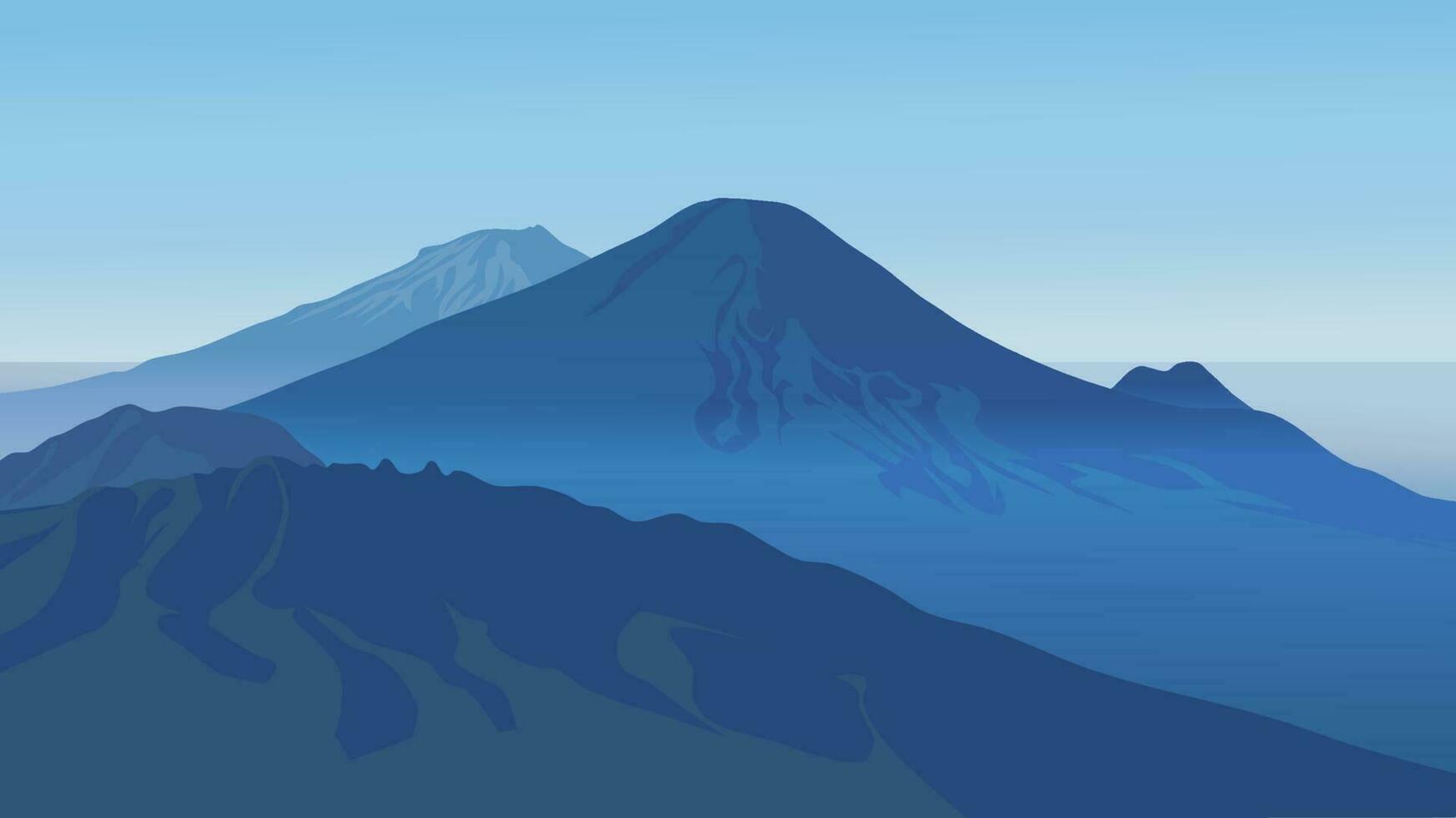 1742x980 peaceful beautiful night over prau mountains with ocean of clouds, Use as landscape background or wallpaper