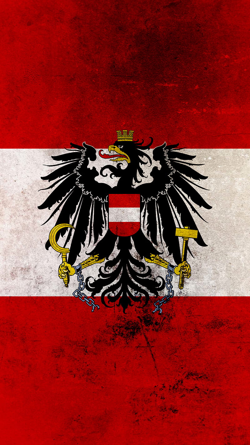 800x1422 Flag of Austria, austria, flag, flags, grunge, HD phone wallpaper