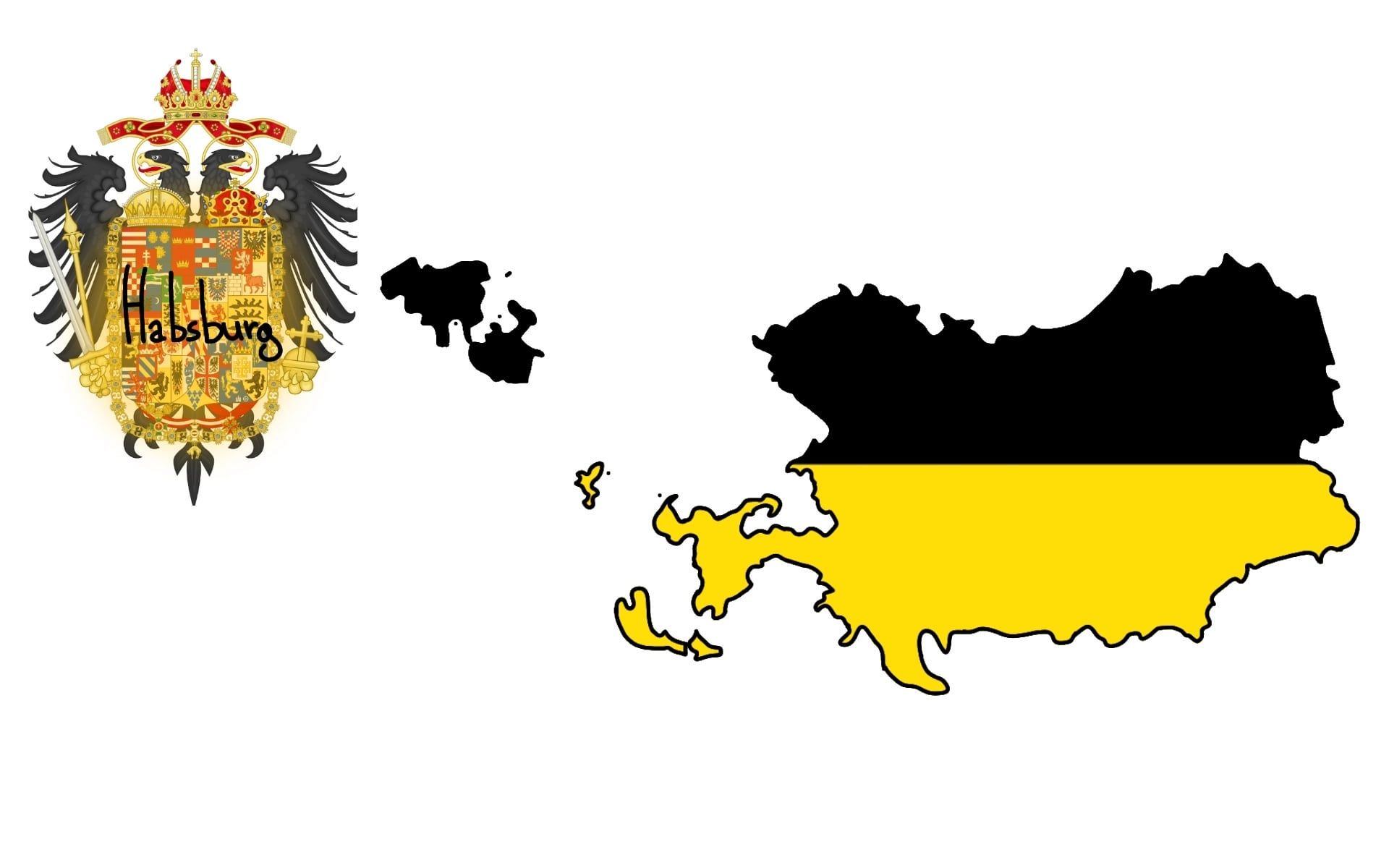 1920x1200 A Flag Map Of The Habsburg Monarchy