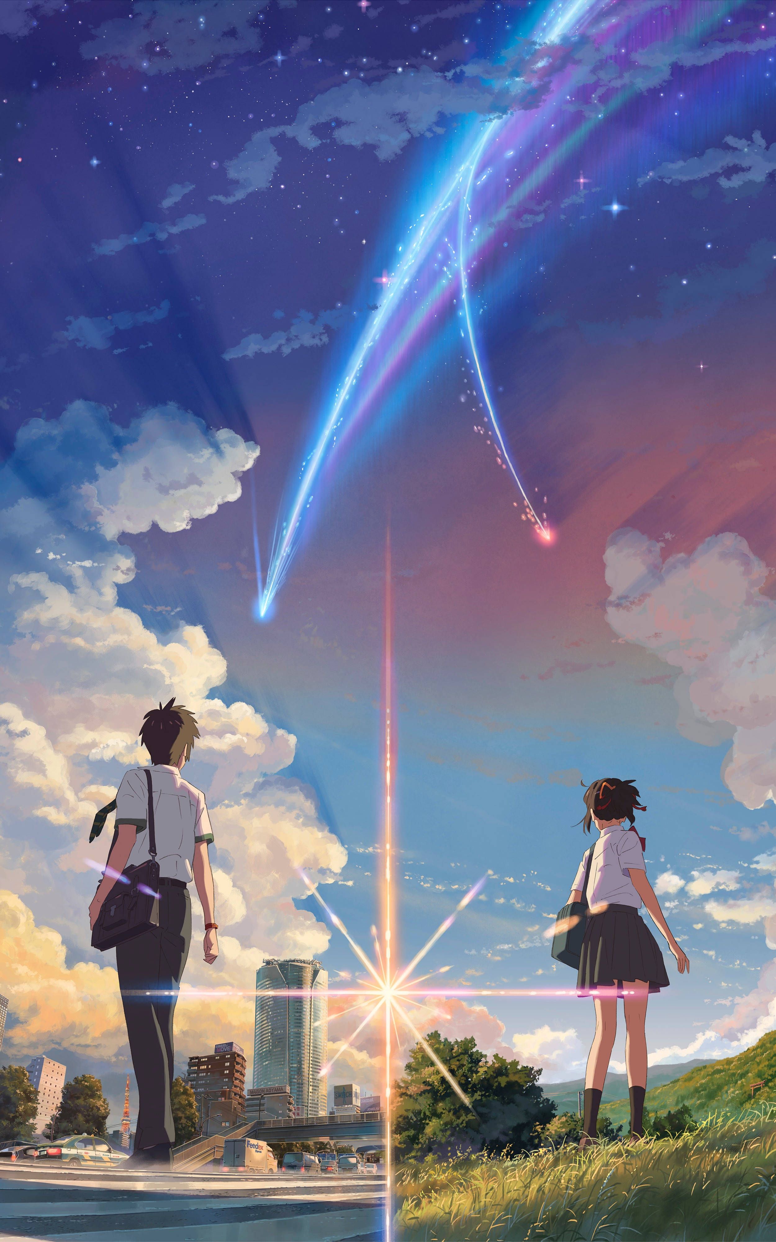 2500x4000 Wallpaper Your Name, Mitsuha Miyamizu, Taki Tachibana, Animated Cartoon, Poster, Background Free Image
