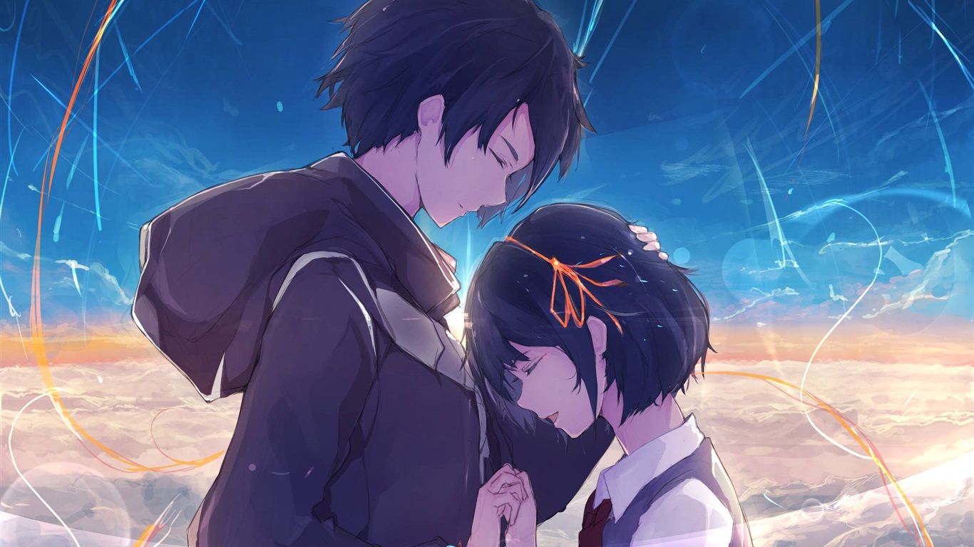 1366x768 Your Name, Happiness, Boy And Girl, Anime 1125x2436 IPhone 11 Pro XS X Wallpaper, Background, Picture, Image