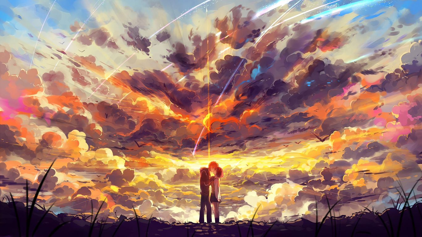 1366x768 Kimi No Nawa Anime Couple 5k Laptop HD , HD 4k Wallpaper, Image, Background, Photos and Picture