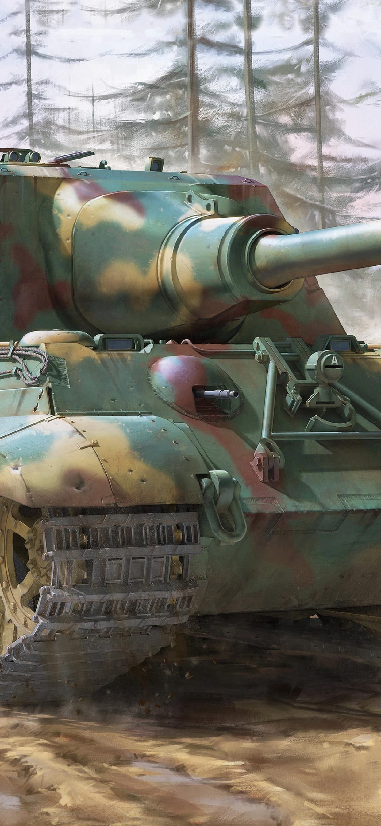 1242x2688 German jagdtiger in the woods · 1242x2688 iPhone XS Max free photo from skywolfx and wallpaper