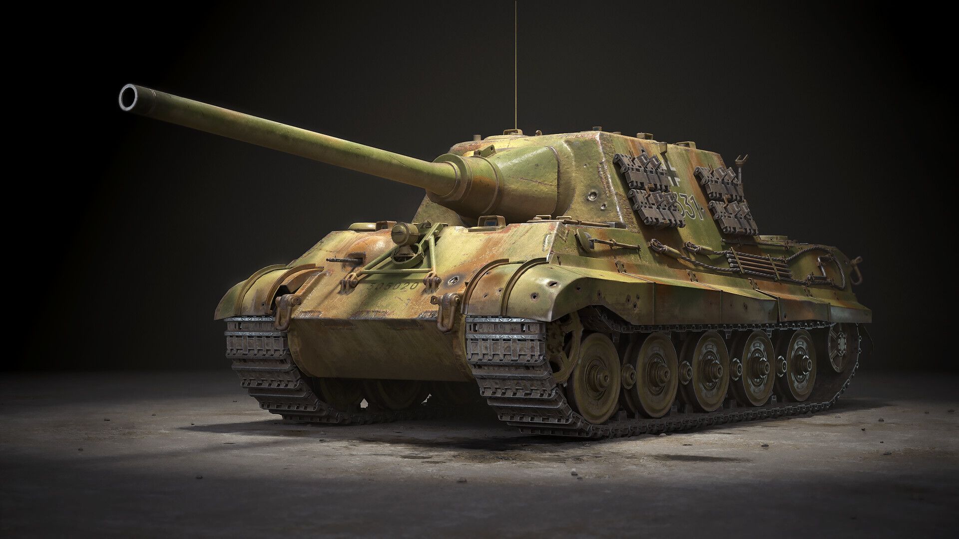 1920x1080 OLEH LUKIANCHUK Sd.Kfz.186 (Panzerjager Tiger Ausf. B) 331