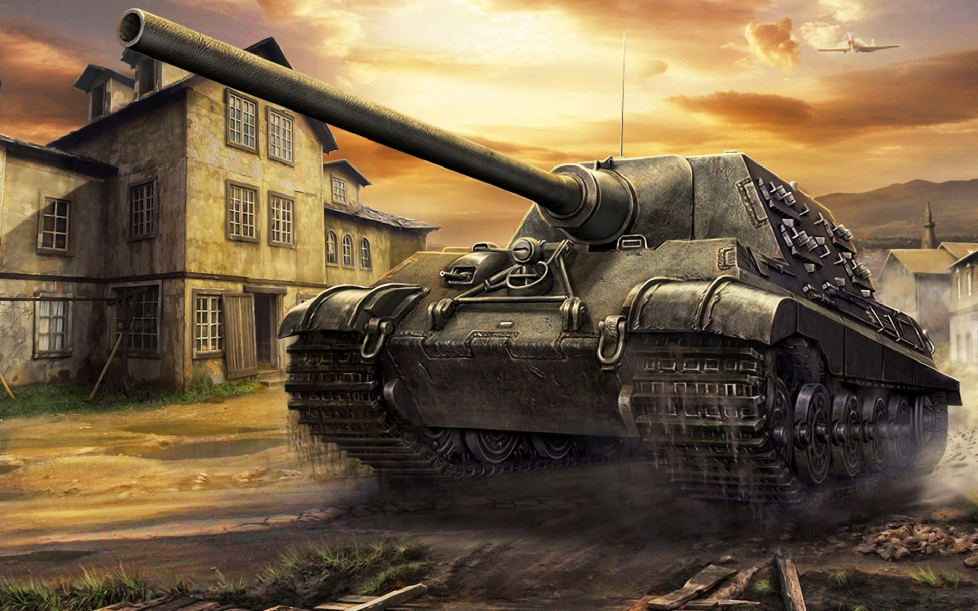 1920x1200 Free war, art, tank Full HD wallpaper for desktop and phone