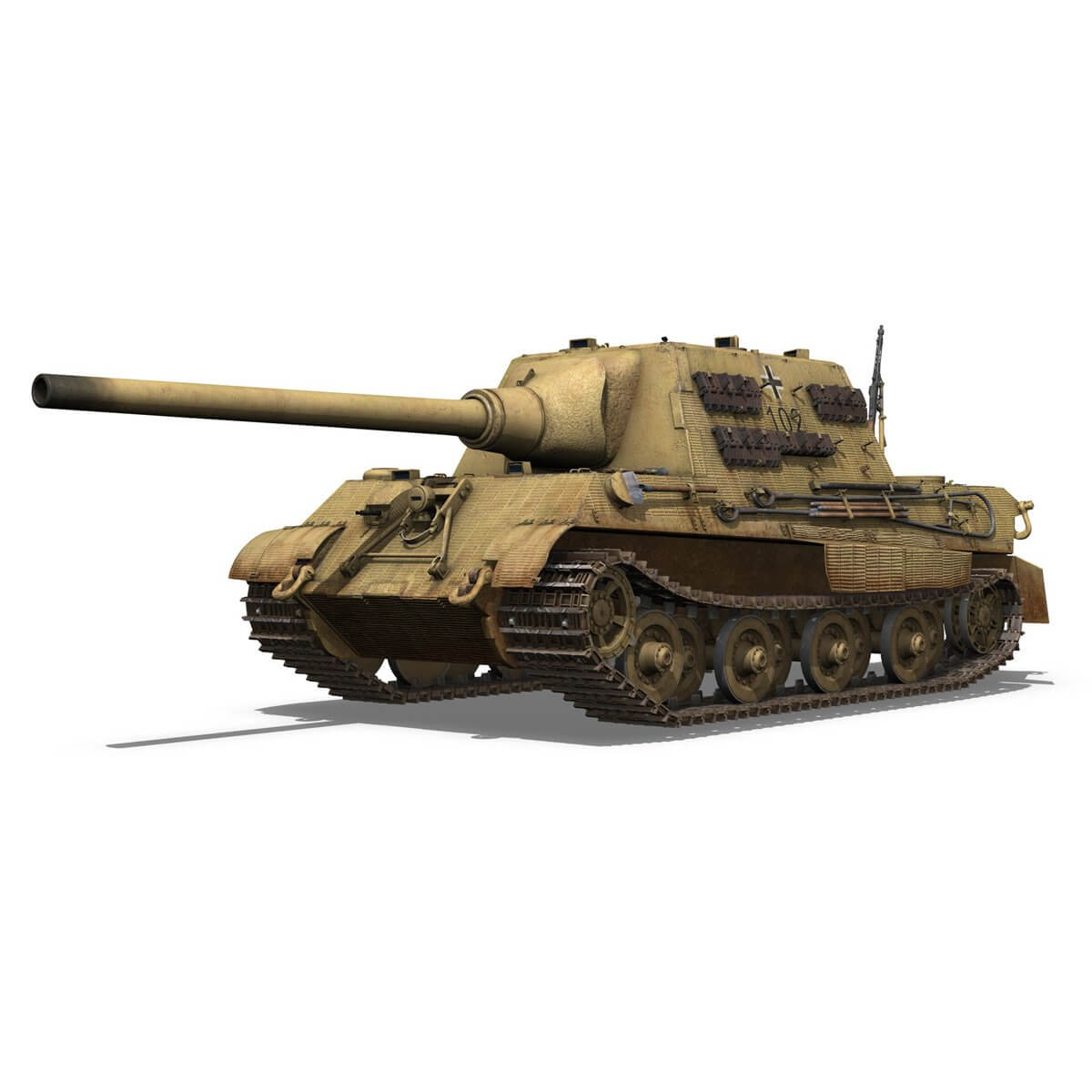 1200x1200 SD.KFZ 186 Jagdtiger Production 3D Model