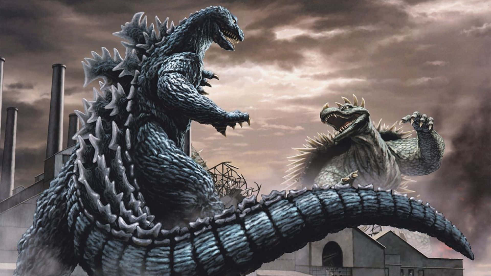 1920x1080 Download Epic Battle between Godzilla and Anguirus Wallpaper