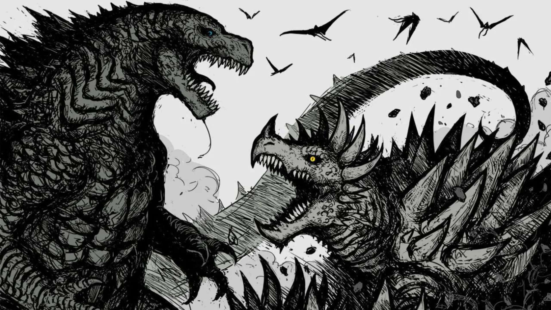 1920x1080 Download Epic Battle of Giants: Godzilla vs. Anguirus Wallpaper