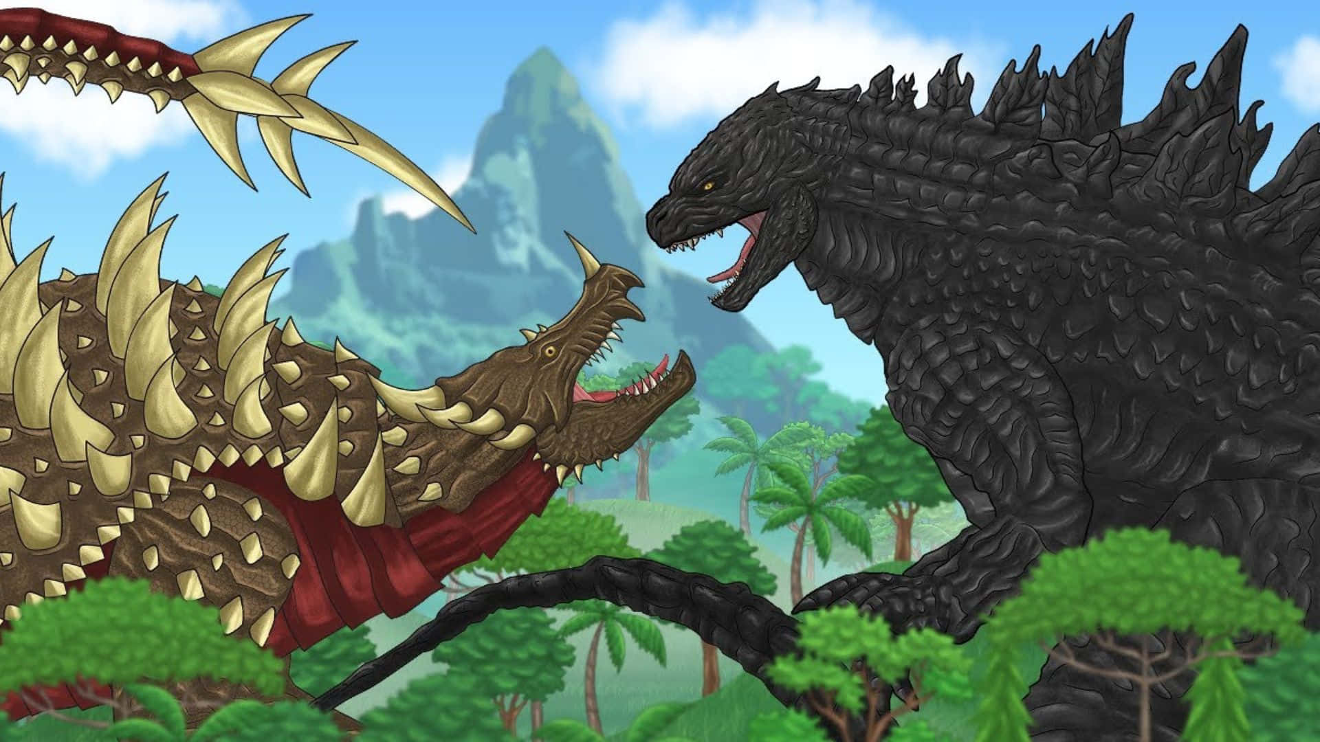 1920x1080 Godzilla Vs Anguirus Wallpaper