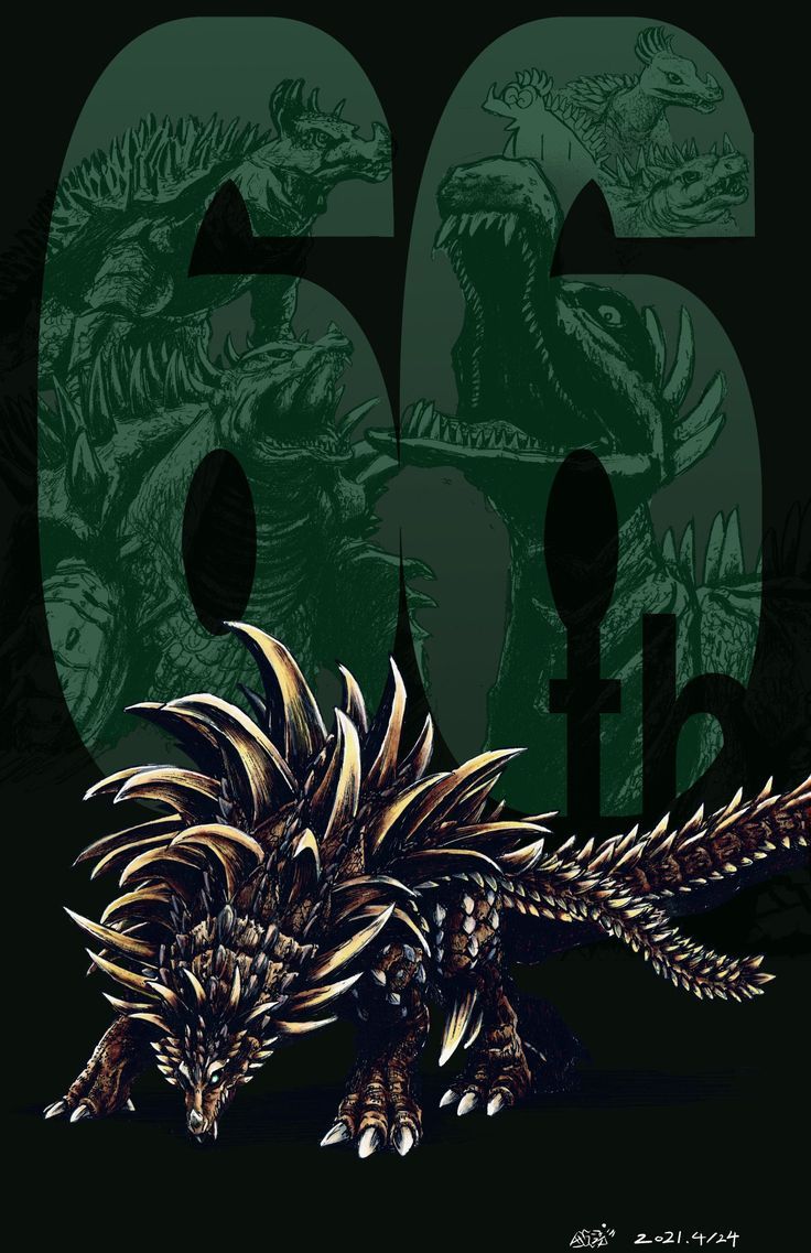 736x1137 Godzilla 1962 wallpaper. Anguirus tattoo, Godzilla anguirus, Gigan