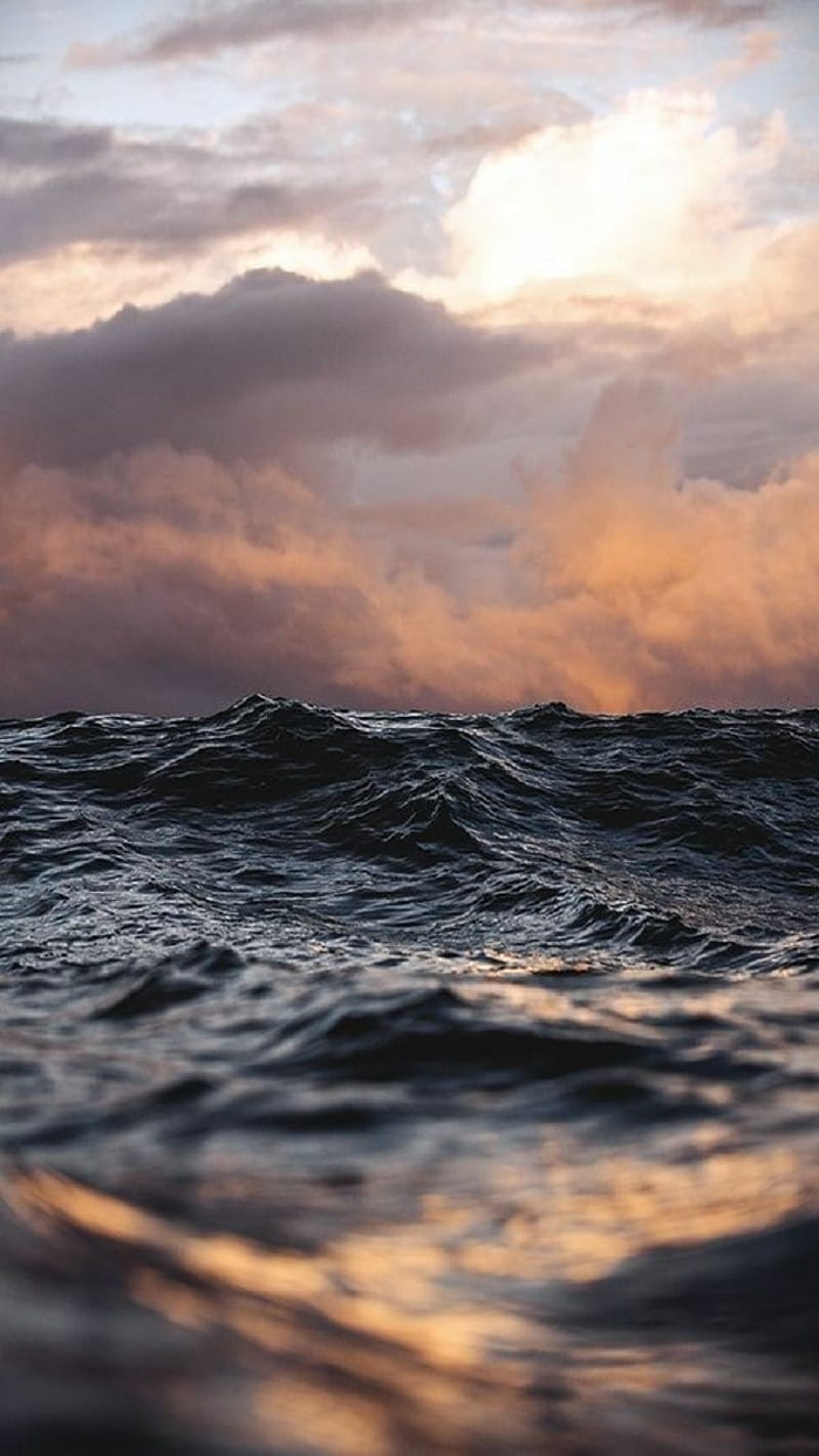 800x1422 2048x2732px, 2K free download. Stormy, pink, sea, HD phone wallpaper