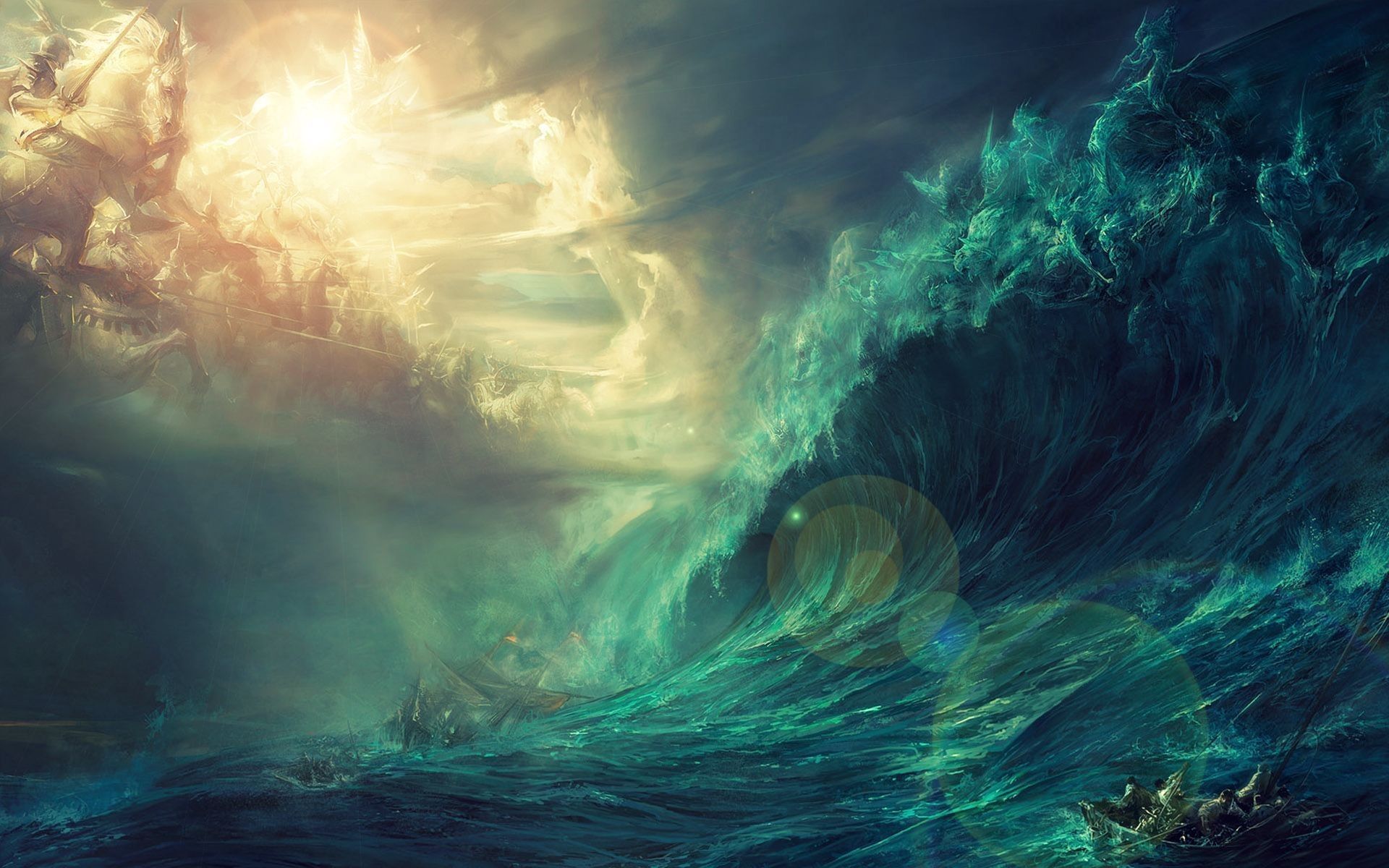 1920x1200 Stormy Ocean Wallpaper