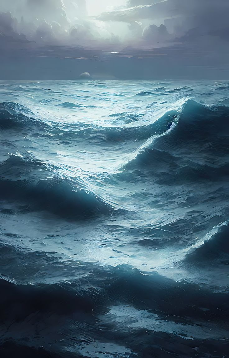 736x1150 Violent Ocean High Quality Wallpaper