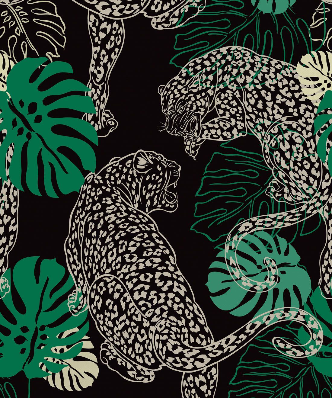 1100x1318 Leopard, Stunning Art Deco Inspired Wallpaper