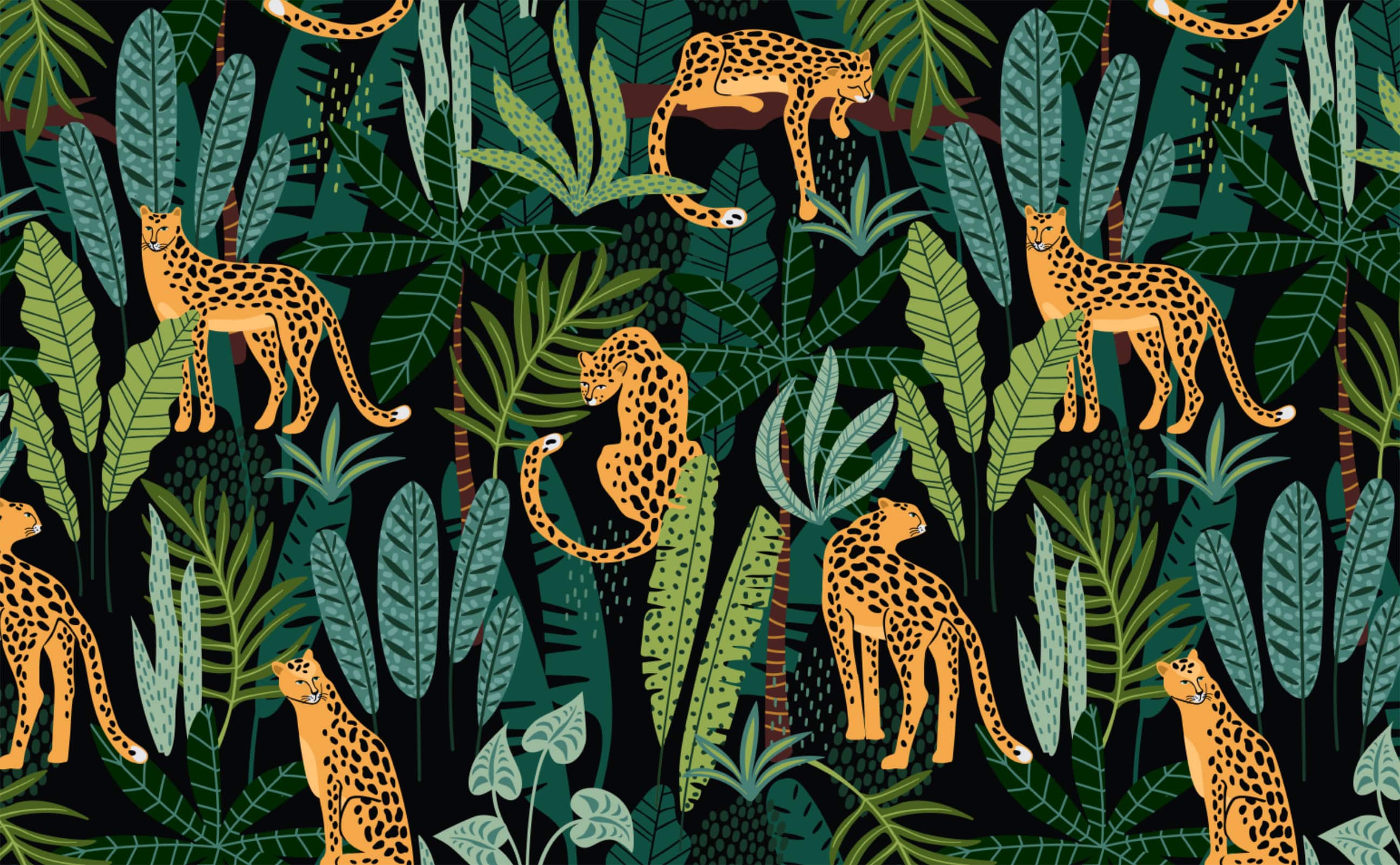 2592x1602 Midnight Prowl. Wallpaper Peel And Stick Linen