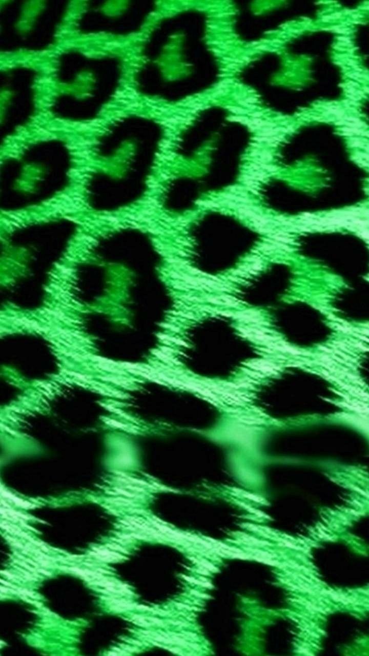 720x1280 Green and Black Animal Print Background. Neon leopard print wallpaper aesthetic, Green leopard print wallpaper iphone, Animal print wallpaper