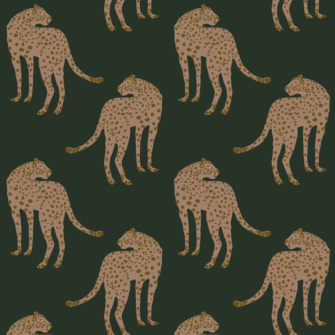 1080x1080 Cheetah Forest Green