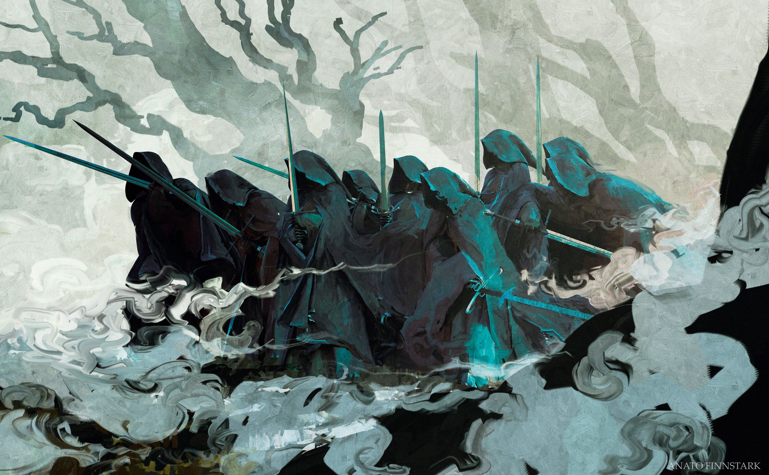 2587x1600 The Nine (LOTR) by Anato Finnstark (2587 x 1600)