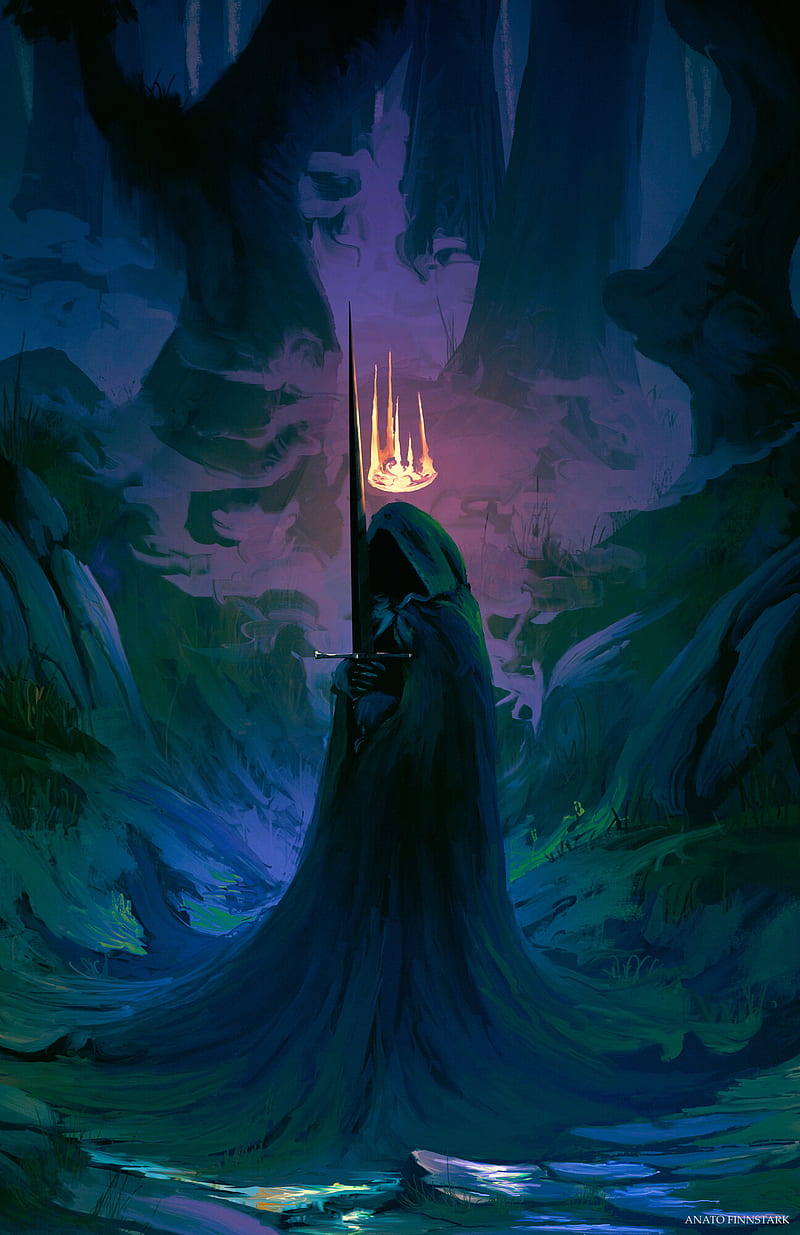 800x1235 Fantasy art, artwork, Nazgûl, The Lord of the Rings, Anato Finnstark, vertical, HD phone wallpaper