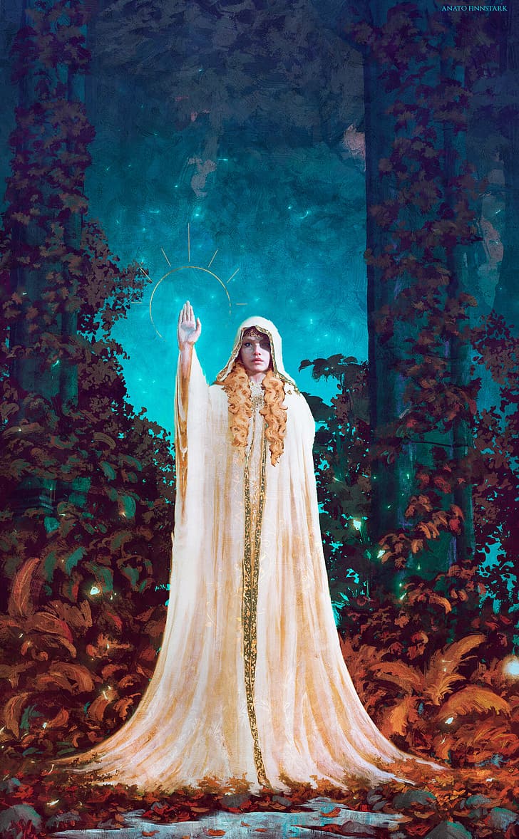 728x1178 HD wallpaper: Anato Finnstark, Galadriel, The Lord of the Rings, elven, artwork