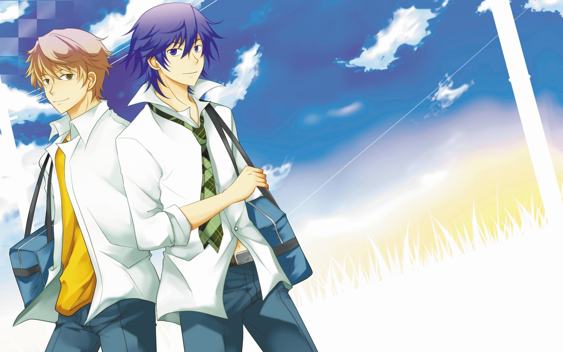1920x1200 Two male anime characters HD wallpaper