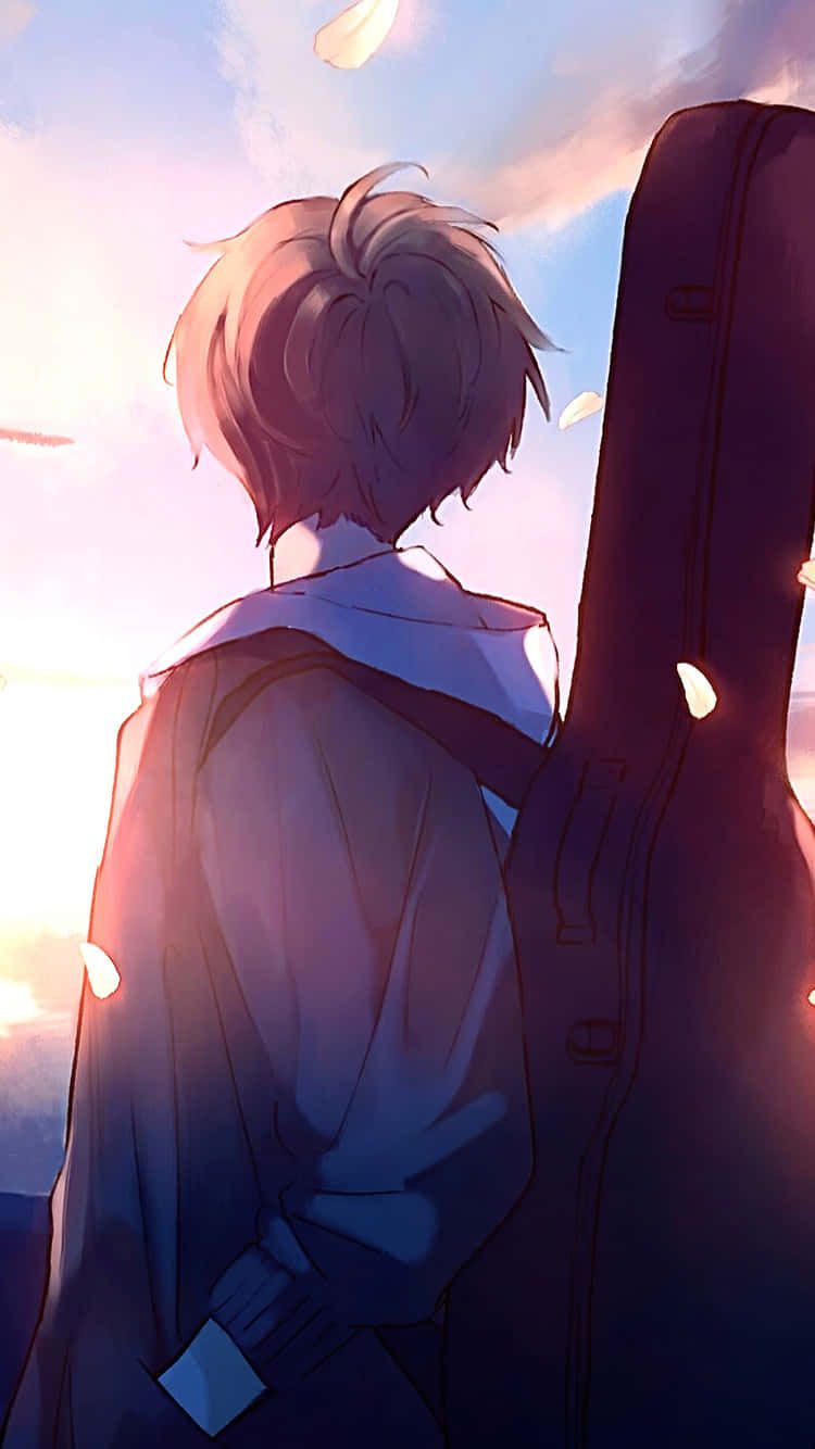 750x1334 Download “Two Cute Anime Boys Enjoying a Laugh Wallpaper