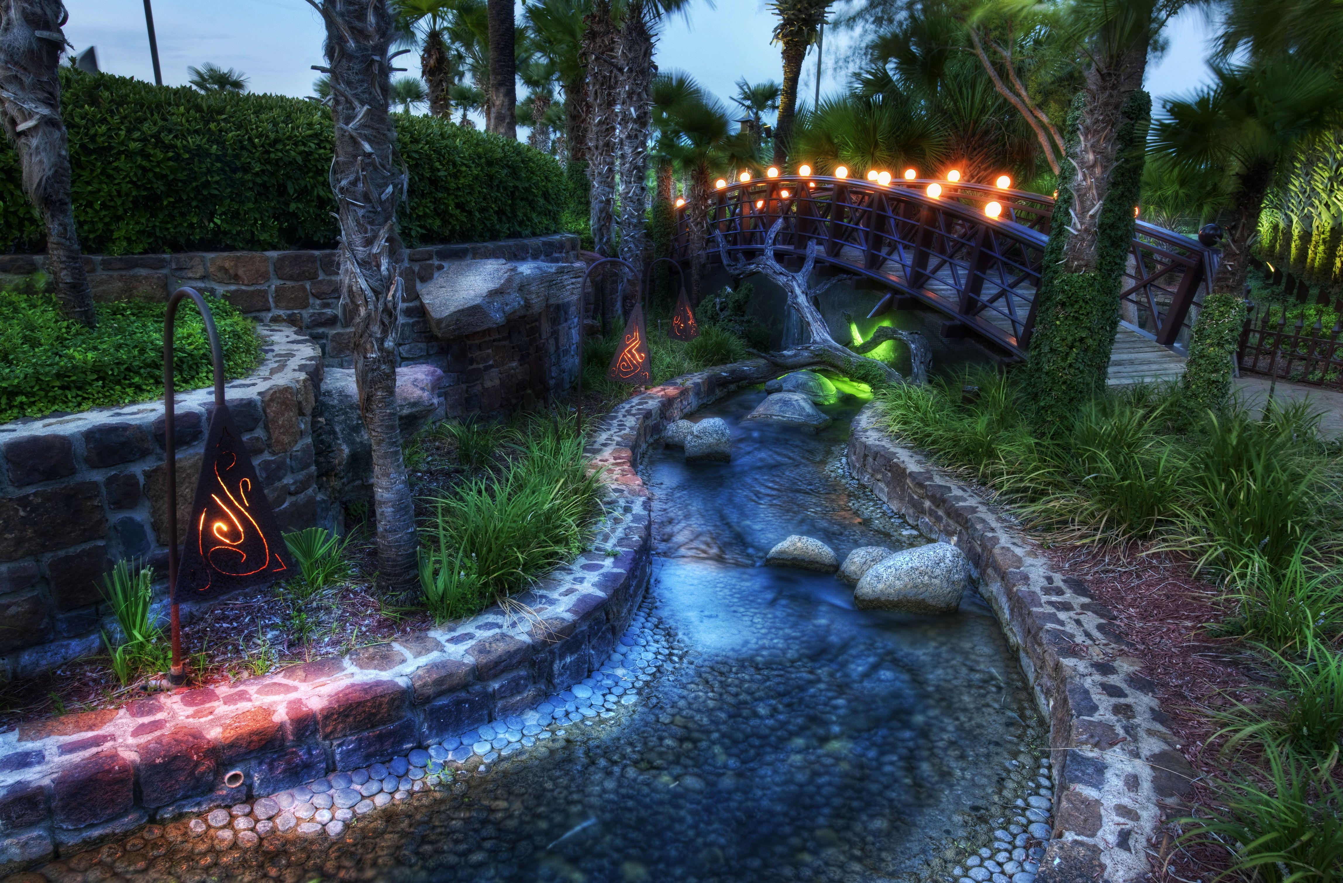 4592x3019 Wallpaper HDRI Stream Nature Parks Cities Landscape design 4592x3019