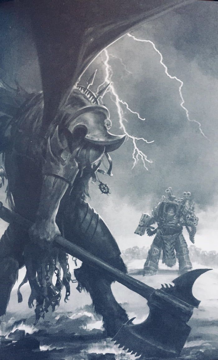 700x1155 Angron and Perturabo size off! Artwork from slaves to darkness