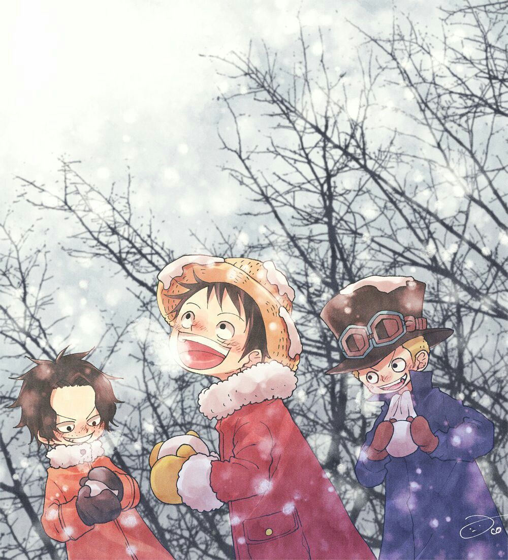 1000x1101 Winter Luffy Wallpaper