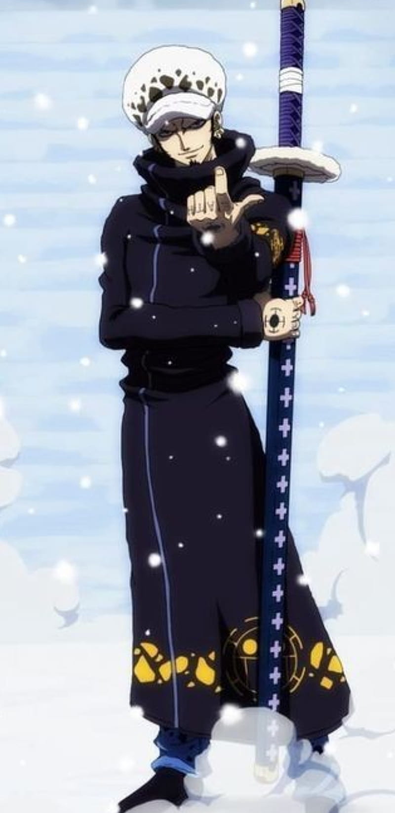 800x1644 Trafalgar law, animated character, anime, one piece, HD phone wallpaper