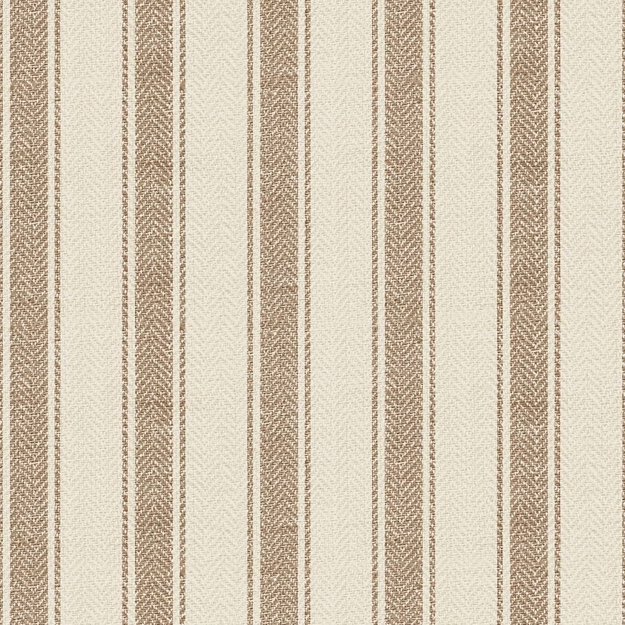 894x894 RollsRolla Neutral Beige Stripe Peel and Stick Fabric Canvas Wallpaper Wallpaper for Accent Wall, Bathroom, Bedroom, Living Room (Brown)