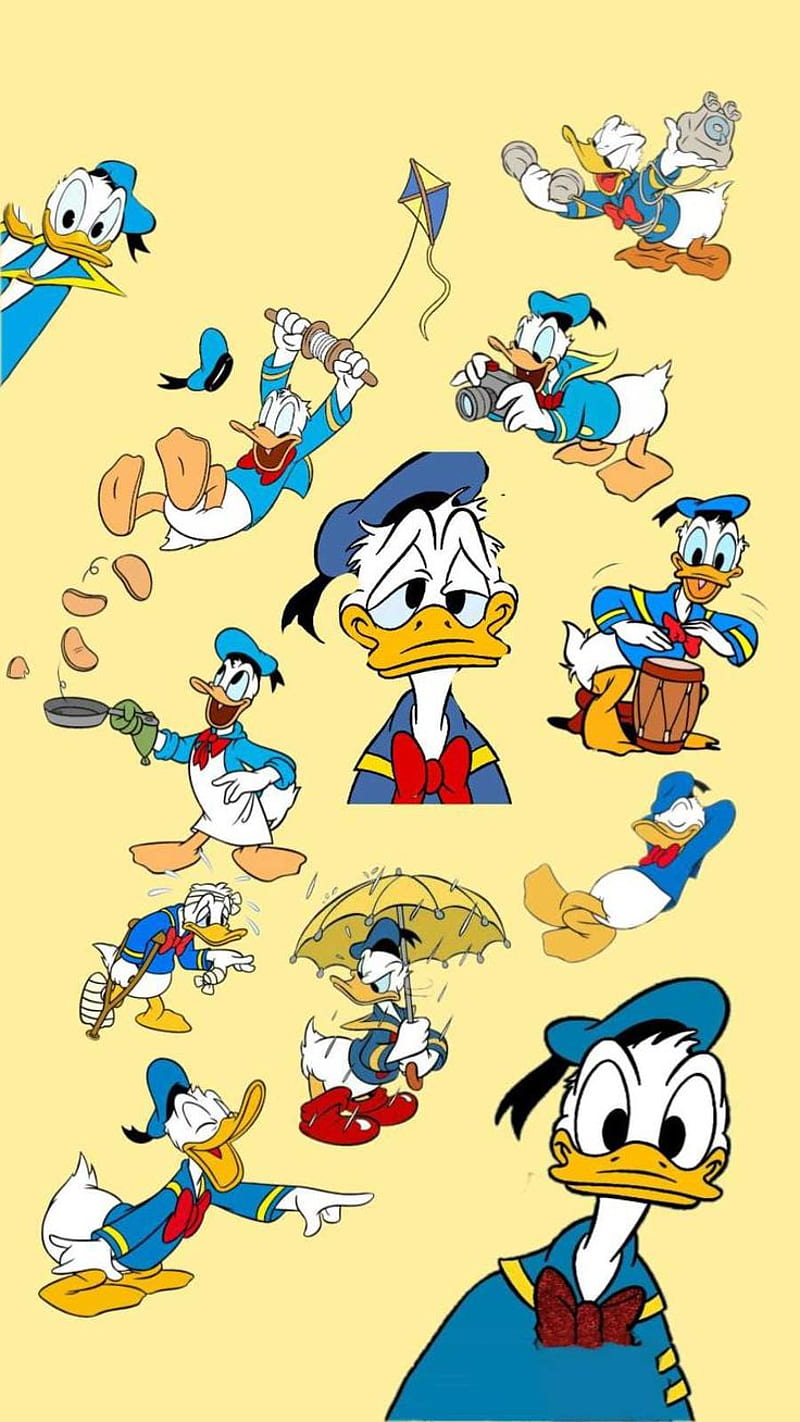 800x1422 Cute Donald Duck, Vintage Donald Duck, HD phone wallpaper