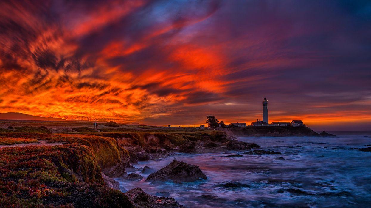 1245x700 Sky Coast Lighthouse Sea Clouds HDR Nature wallpaperx1440
