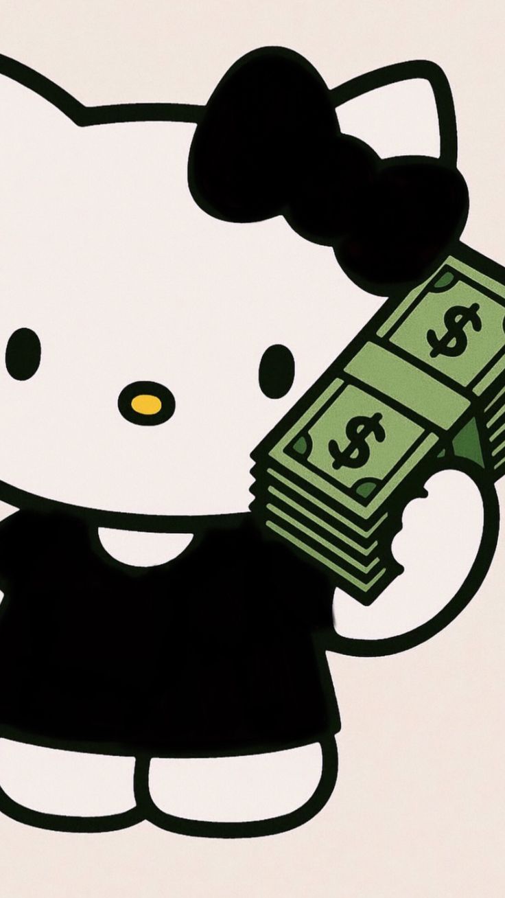 736x1308 Black and white background hello kitty. Hello kitty black and white wallpaper, Black and pink