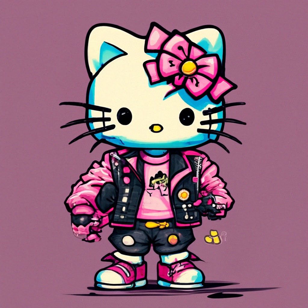 1024x1024 Hello Kitty Punk