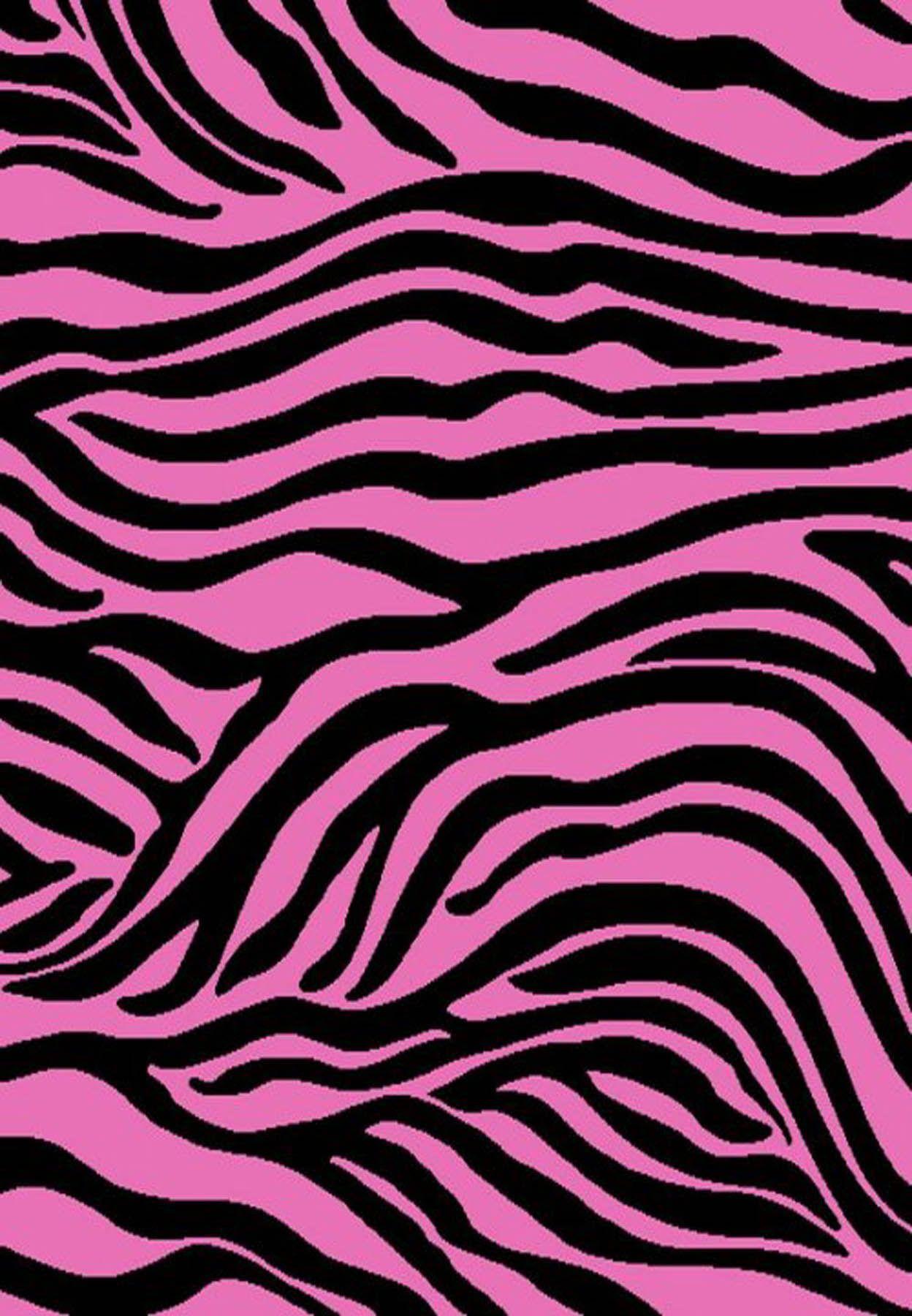 Pink Zebra print Cool animal wallpaper  TenStickers