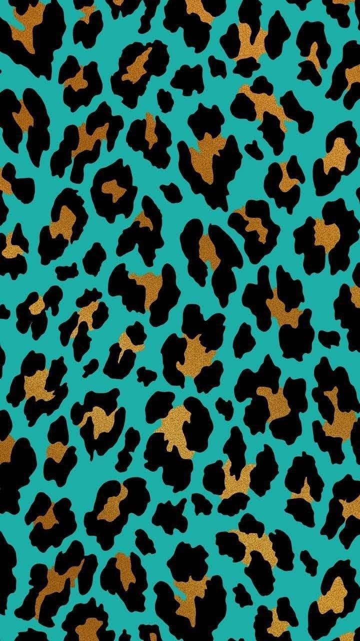 720x1280 Neon leopard print wallpaper iphone. Teal leopard print wallpaper iphone, Gold and teal leopard print, Animal print wallpaper