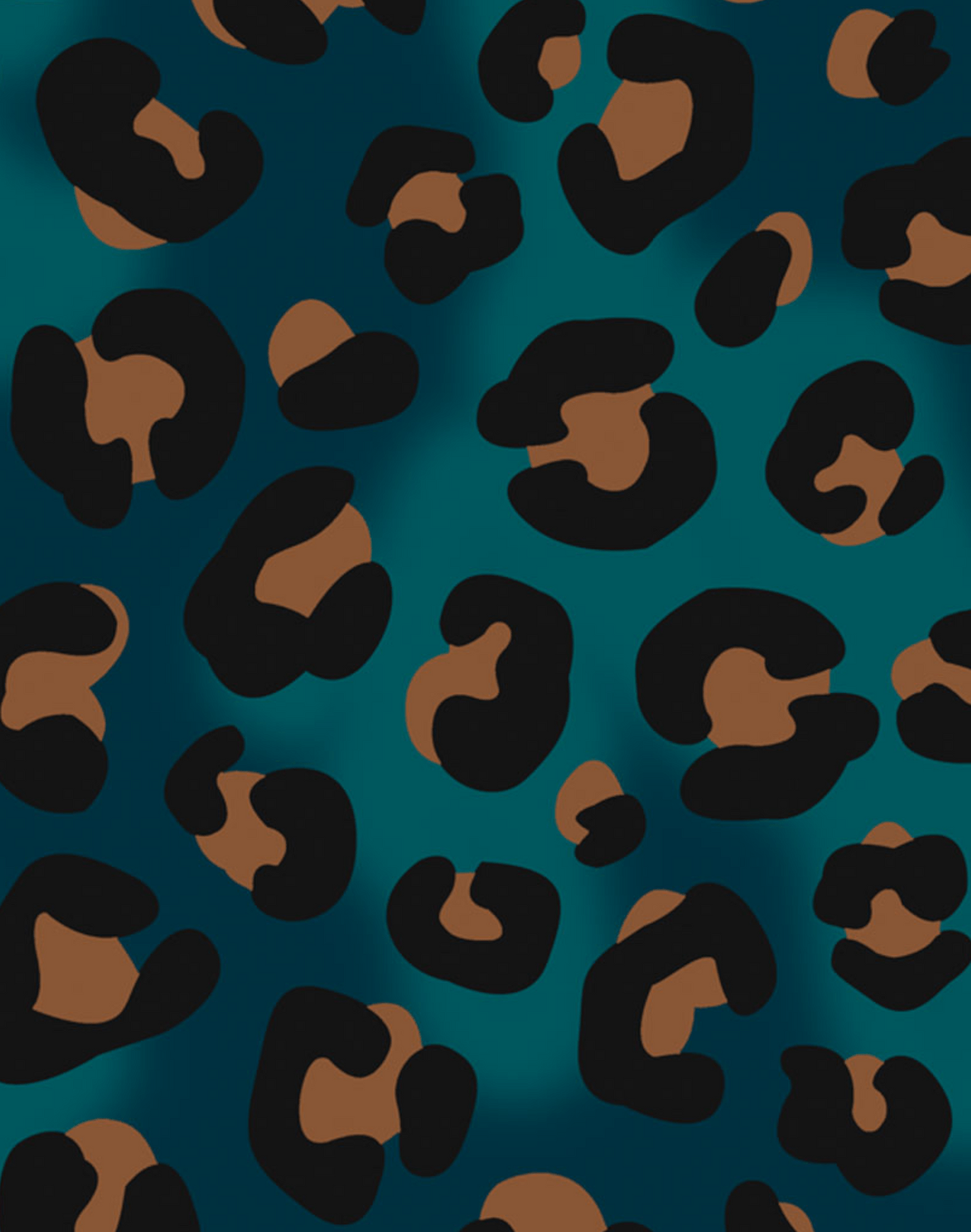 1419x1800 Leopard Print in Blue