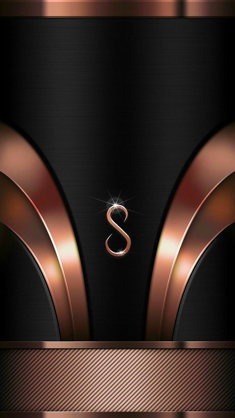 800x1422 Letter s, bronze, desenho, metal, HD phone wallpaper