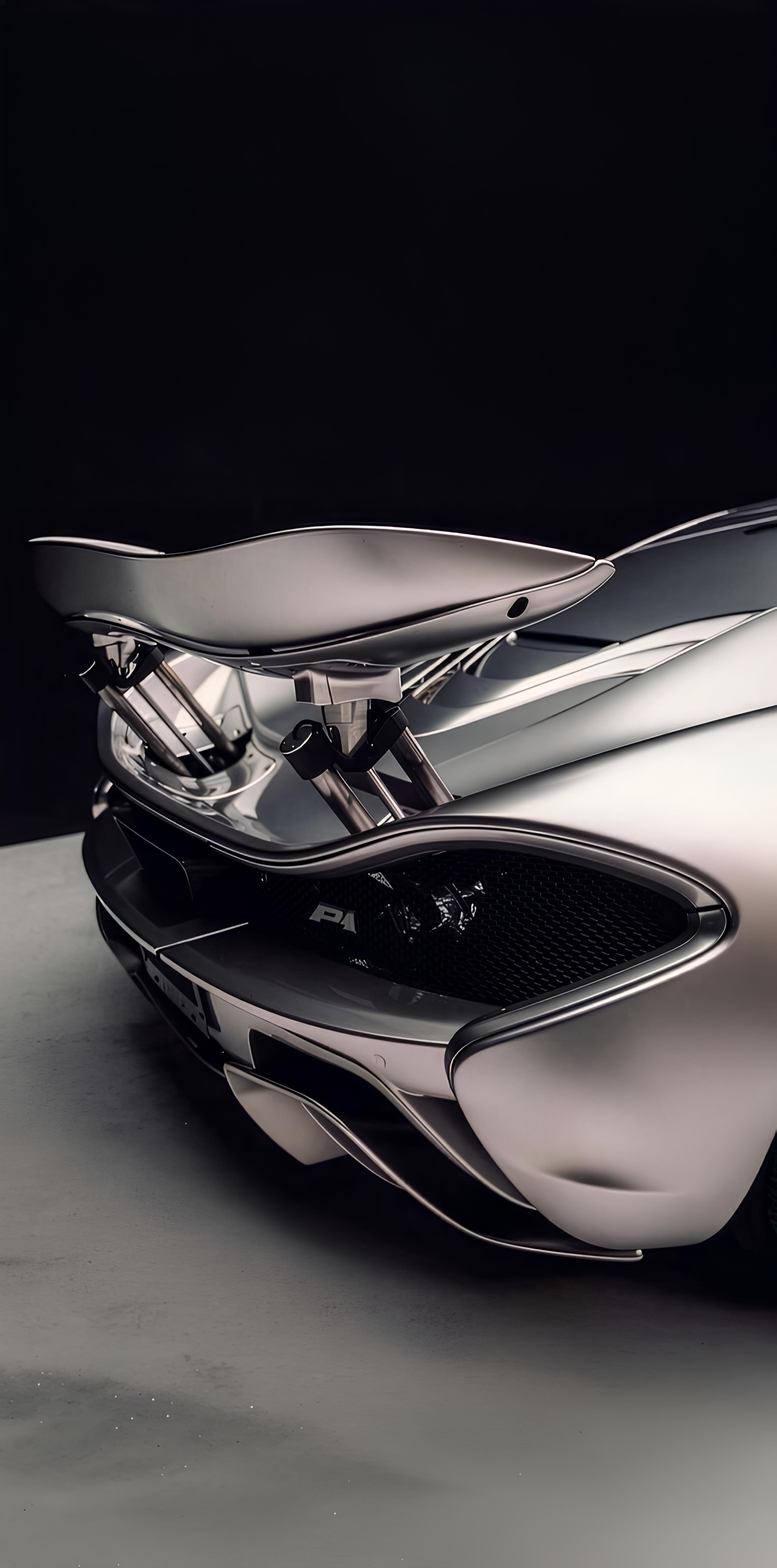 2940x5928 CAR mclaren p golden matte bronze, hypercar minimalist wallpaper