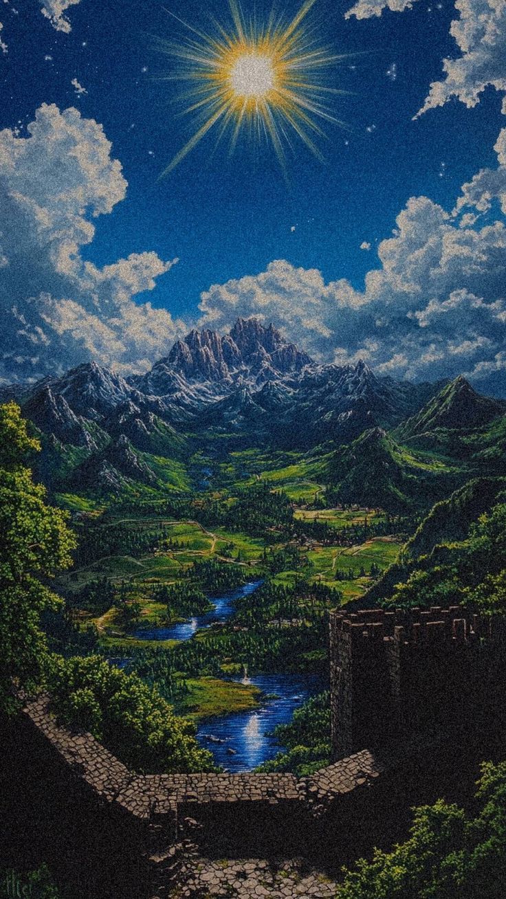 736x1308 Dark fantasy wallpaper 4k phone. Retro wallpaper, Light fantasy wallpaper, Fantasy landscape