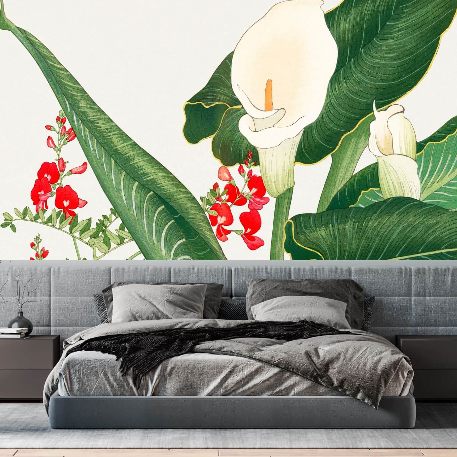 1500x1500 Buy White Calla Lily Flowers Mural Wallpaper at 20% off