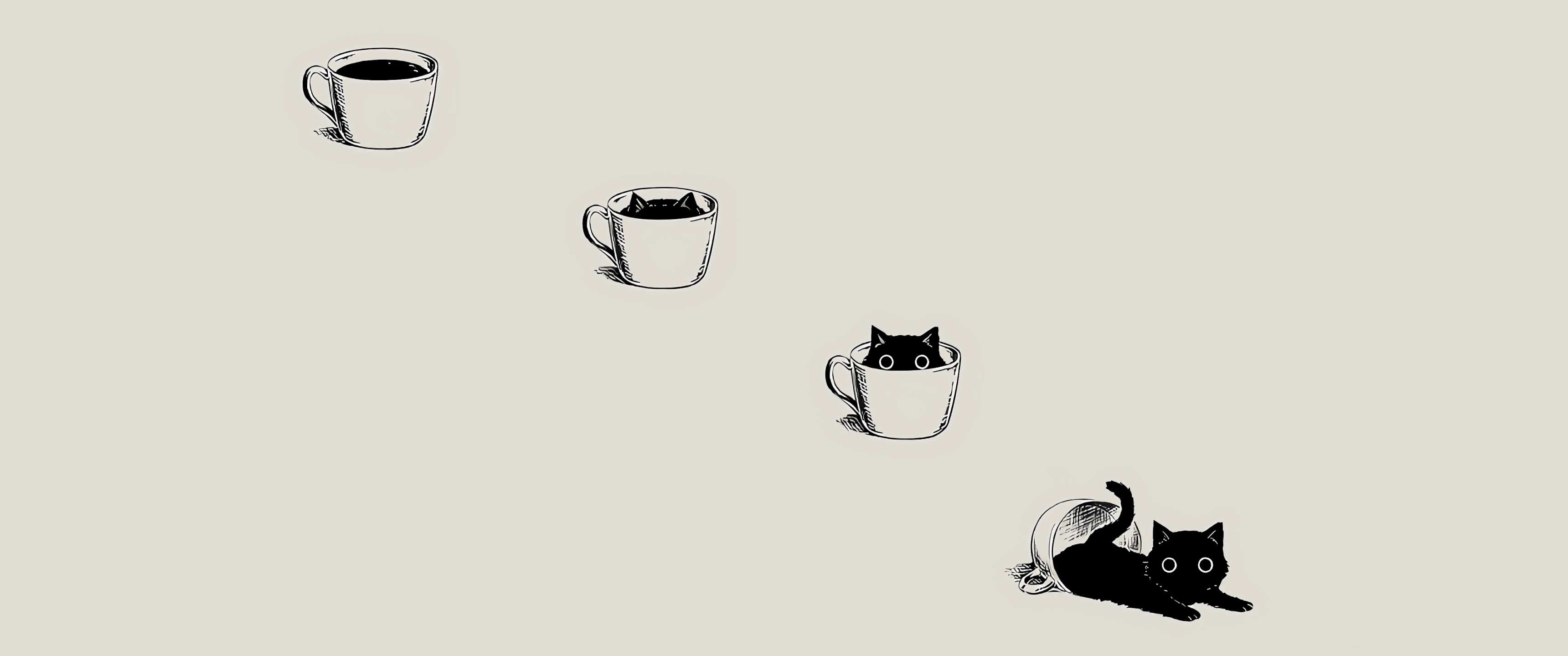 3440x1440 Coffee Cat [3440x1440]